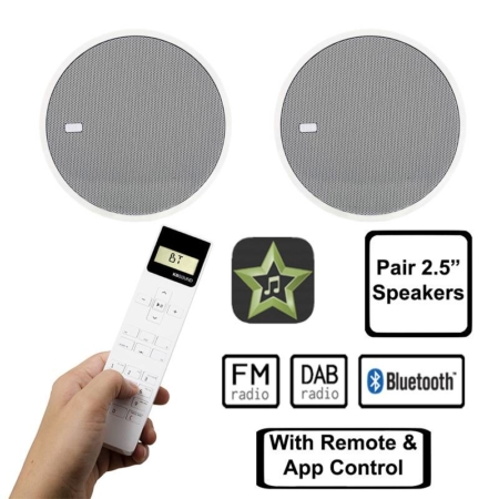 KBSOUND STAR FM DAB BLUETOOTH 2.5 inch speakers with remote