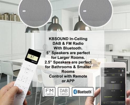 KBSOUND STAR In-ceiling Dab and fm radio with Bluetooth